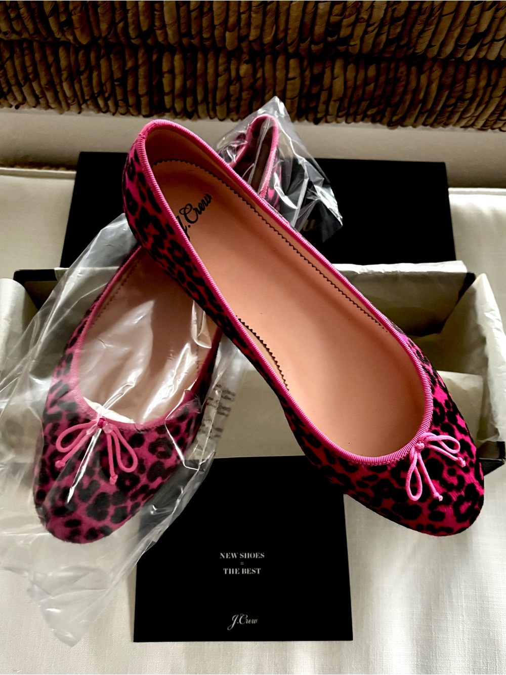 J. Crew Hot Pink “Spotted Peony” Print Kiki Ballet Flats / 9.5